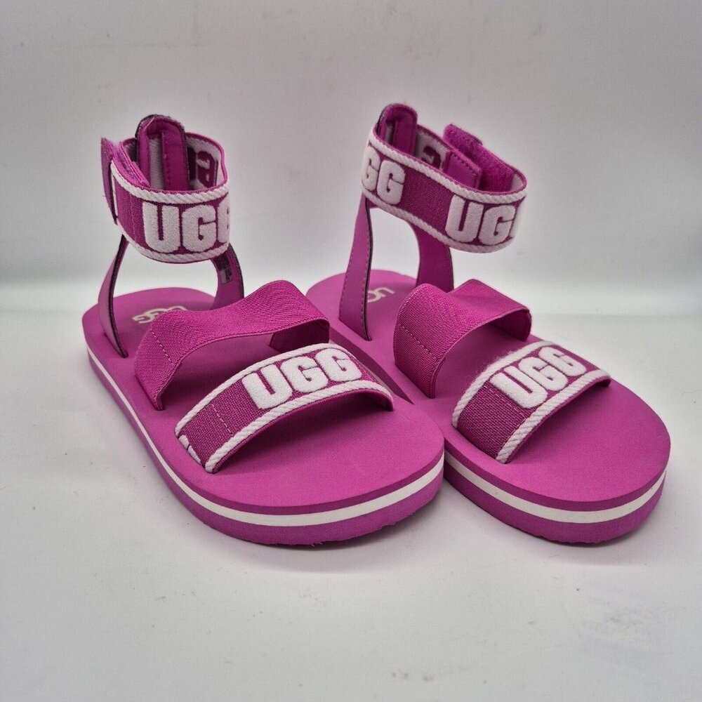 UGG Youth Girl's Size 10 Sandals Slip On Shoes Slide  Ankle Strap Pink